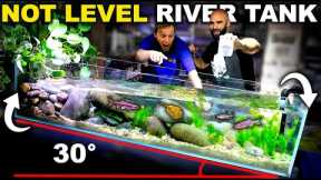 TILTED Fast Flow River Aquarium: Cold Water Setup for Super Fast Fish (Aquascape Tutorial)