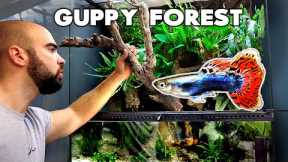 MAKING A GUPPY BREEDING FOREST AQUARIUM / PALUDARIUM | MD FISH TANKS