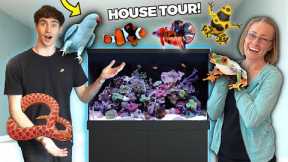ALL HER EXOTIC PETS + FISH... (HOUSE TOUR!!)