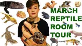 MARCH REPTILE ROOM TOUR - NEW ANIMALS!!!