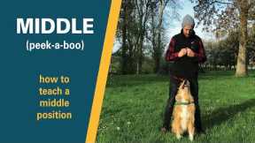 Puppy Trick Training | How to teach a Dog 'Middle' / 'Peek-A-Boo' | Full Training Tutorial