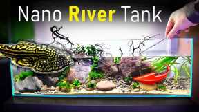 Building a NANO RIVER TANK w/ Fast Flow! (part 2) Planting | MD Fish Tanks