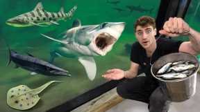 LARGEST indoor Aquarium FISH FEEDING!!!
