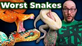 Top 5 WORST Pet Snakes and 5 BETTER Options You've Never Heard Of!