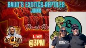 Jeremy from Baud's Exotic Reptiles joins us today!!!!