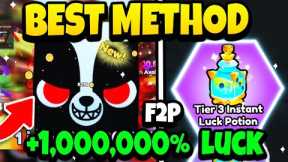 (F2P) BEST METHOD TO GET MAX LUCK🍀& OP PETS IN PETS GO!! - INSANE LUCK!!