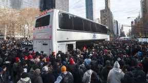 NYC Buses Migrants Back to Texas… Because Trump Won