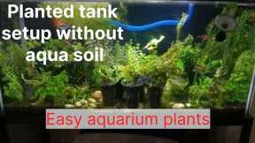 Planted aquarium setup without Aqua soil | planted tank using garden soil | walstad method planted