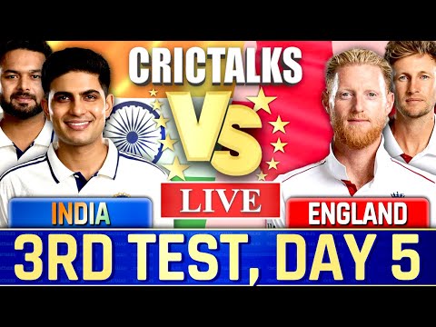 Live: IND vs ENG, 3rd TEST, Day 5 , Live Cricket Score, Today Cricket Test Match, India vs England