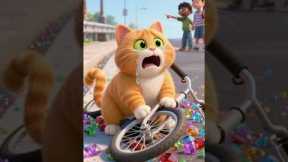 Cat’s Street Mishap! Rescue needed! ❤️🐱💎!#shorts #funny #cat #cute #animals #comedy