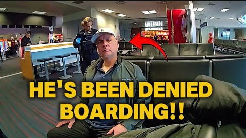 No Nonsense Cop Meets BIG DRUNK Attempting To Board The Airplane!