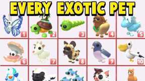 Every EXOTIC Pet In Adopt Me! Roblox