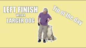 Dog Training Tip of the Day - LEFT FINISH for LARGER dogs