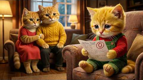 Ginger Kitten Gets a Low Score – Mama Cat Takes Him Out for a Surprise Gift! 🎁🐱