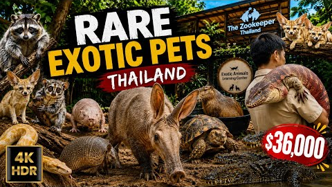 4K HDR | Rare Exotic Pets in Thailand 🇹🇭 | This Pet Costs $36,000! 🔥