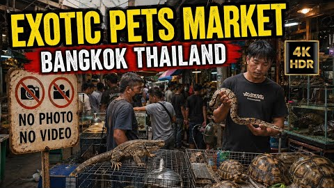 4K HDR | The LARGEST Exotic Pets Market in Bangkok 🇹🇭 This is Crazy!